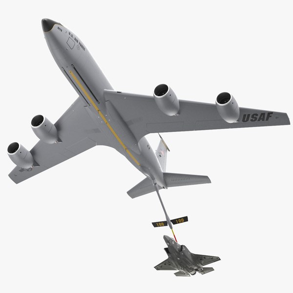 Boeing KC 135 Stratotanker with F35 Lightning II 3D