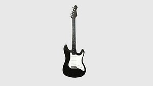 Electric Guitar 02 Black - Music Instrument Design