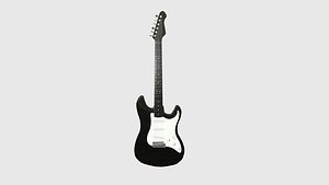 Electric Guitar 02 Black - Music Instrument Design