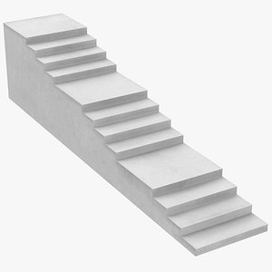 3D Staircase with Landing model