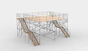 Modular scaffolding system 3D model model