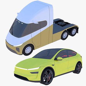 Tesla Juniper and Future truck 3D model