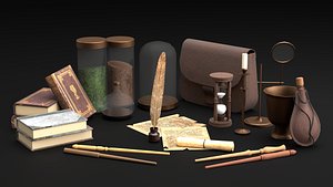 3D Wizard Student Properties for magical classroom model