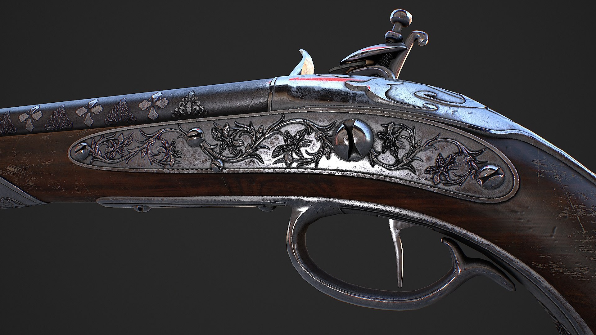 Flintlock Pistol 3D Model - TurboSquid 2355365