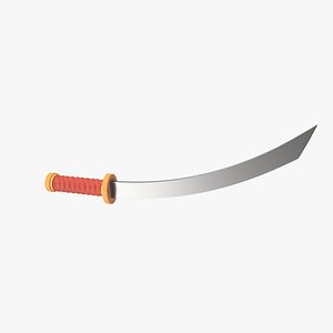 Red Handle Stylized Katana