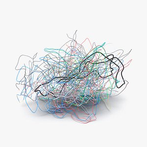 Pile of Colorful Plastic Cables