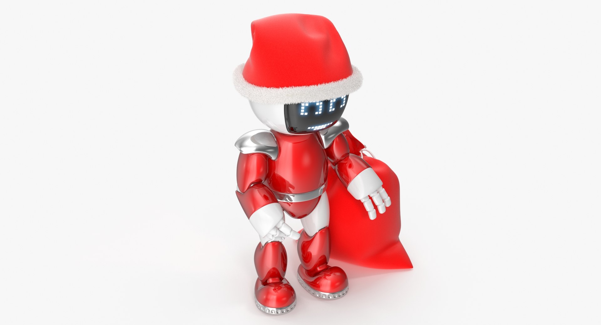 Robot Santa model https://p.turbosquid.com/ts-thumb/US/icKOmb/Cc/3/jpg/1726692873/1920x1080/fit_q87/63d5a5fe2508208f49d32bac6e87066e6e996f4f/3.jpg