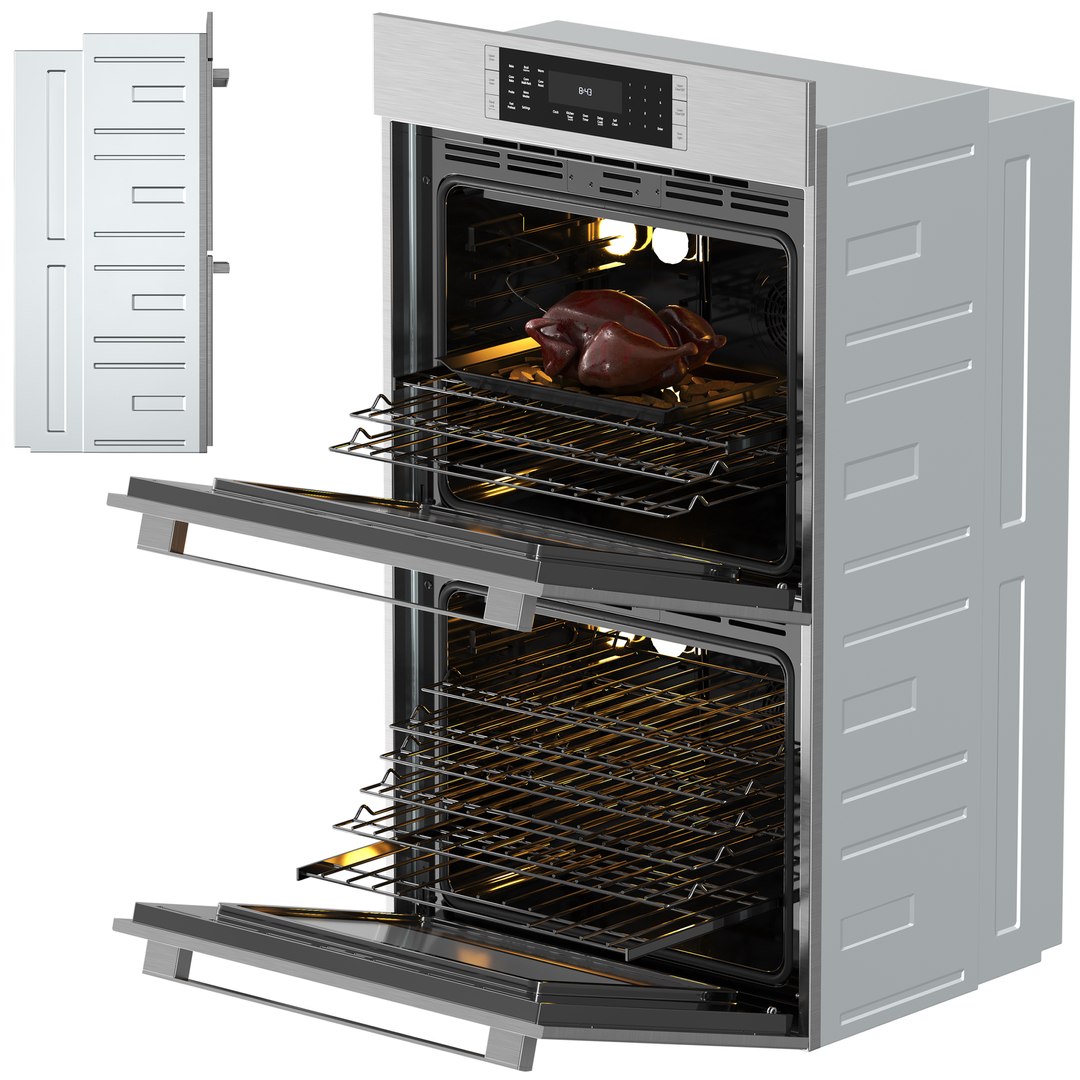 3D Bosch 800 Series Double Wall Oven 30 HBL8651UC Model TurboSquid