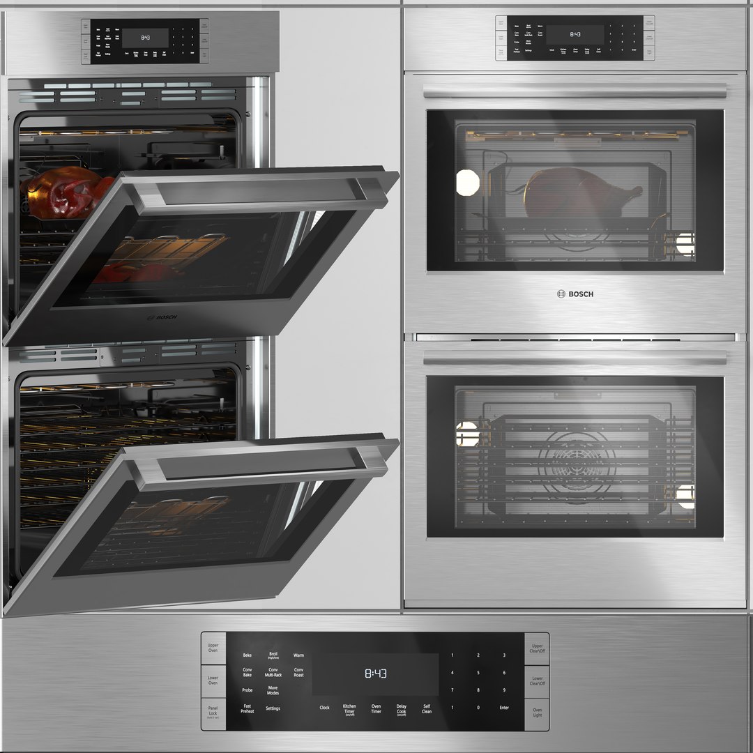3D Bosch 800 Series Double Wall Oven 30 HBL8651UC Model TurboSquid