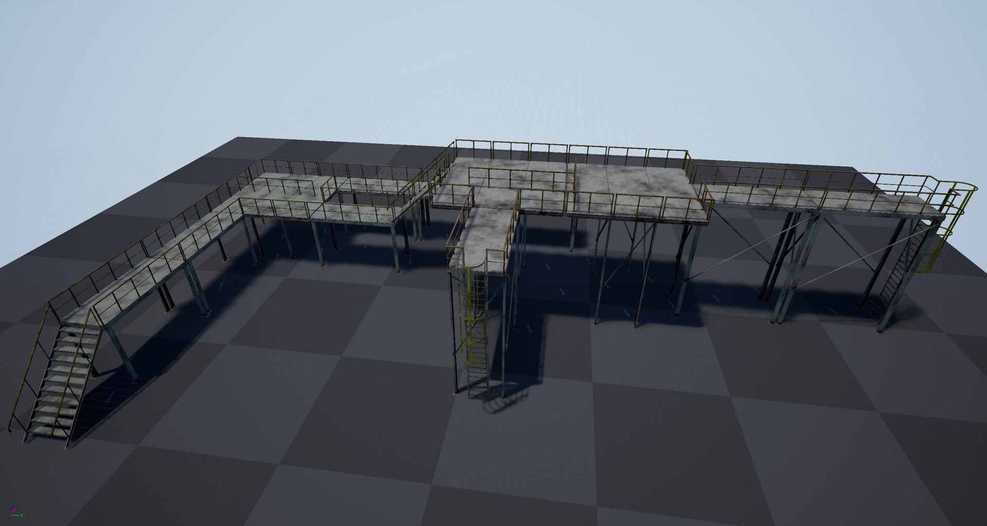 3D pbr modular industrial platform model - TurboSquid 1179191
