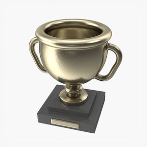 3D Winning Trophy cartoon style