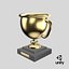 3D Winning Trophy cartoon style