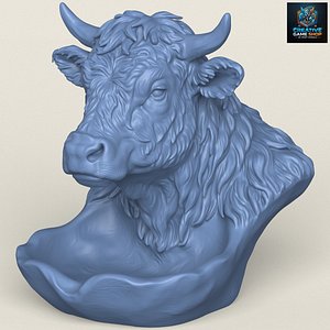 Cow Head Object Holder model