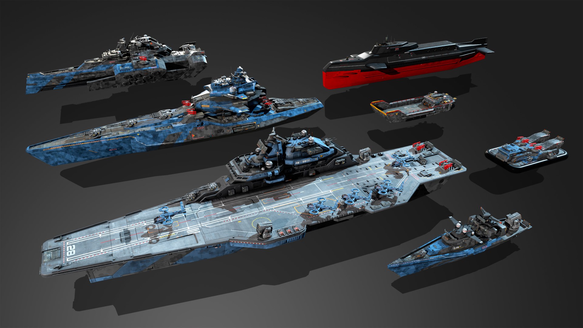 SCIFI WARSHIPS - Fleet 3D https://p.turbosquid.com/ts-thumb/US/te7w5r/GM/warships02/jpg/1652189085/1920x1080/fit_q87/7c8a019eef334b4beaf9a720033ff549196ea07b/warships02.jpg