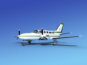 scale cessna 425 conquest 3d model
