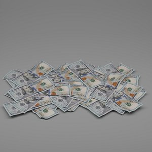 dollar stack 3D model