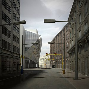 3d model of urban scene