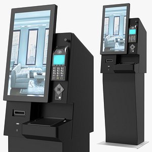 Self Service Hotel Kiosk Black model