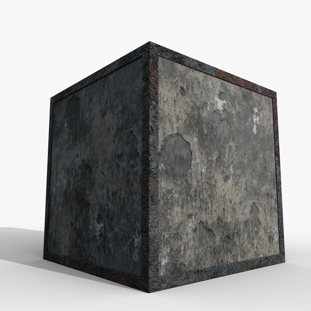 Concrete Block 1m Model - TurboSquid 2137185