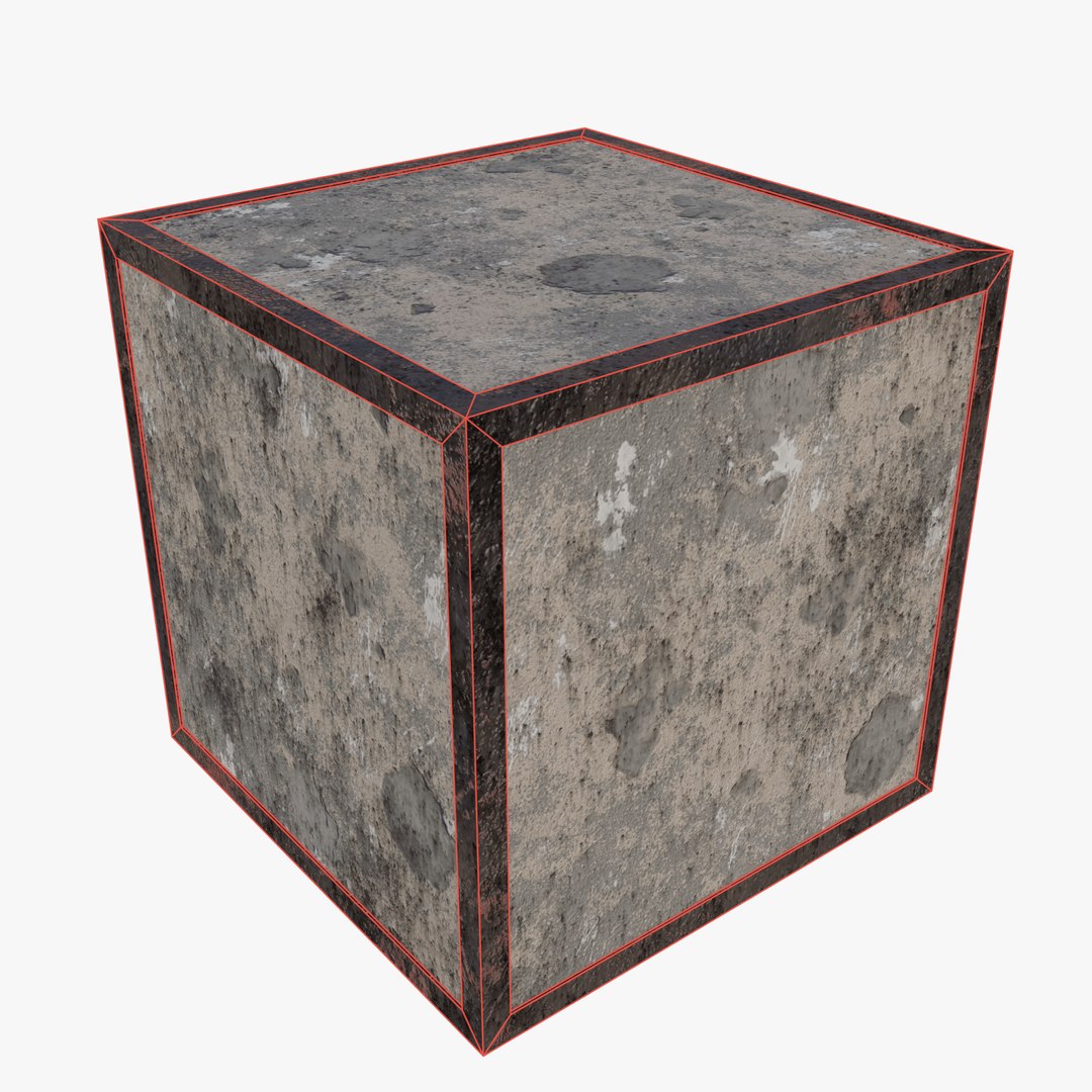 Concrete Block 1m Model - TurboSquid 2137185