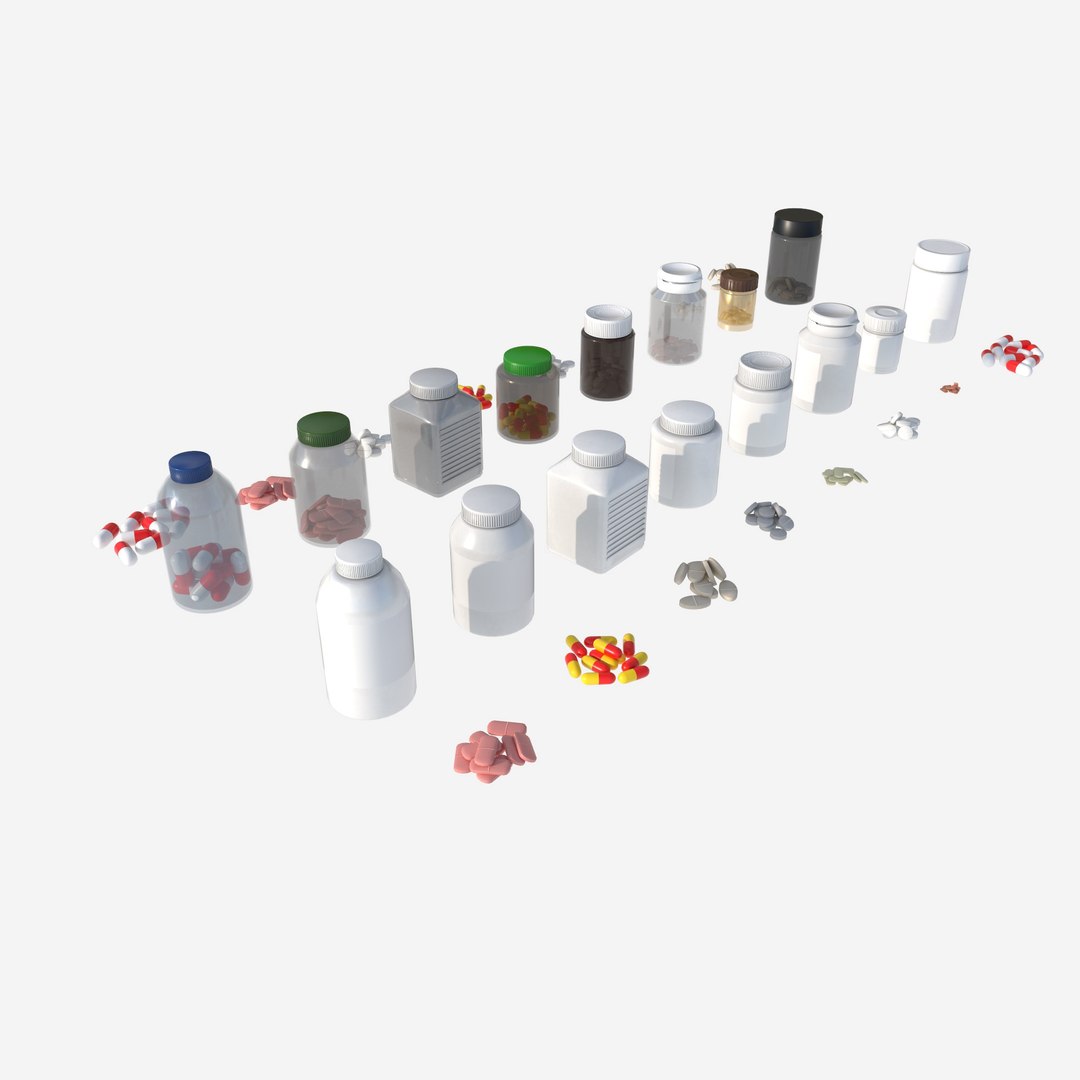 set of pill bottles 3D model https://p.turbosquid.com/ts-thumb/UT/Dleoz9/3U/preview23/jpg/1750074796/1920x1080/fit_q87/e51bcd78fba99ba2b680a00e4e3d87390c795a7a/preview23.jpg