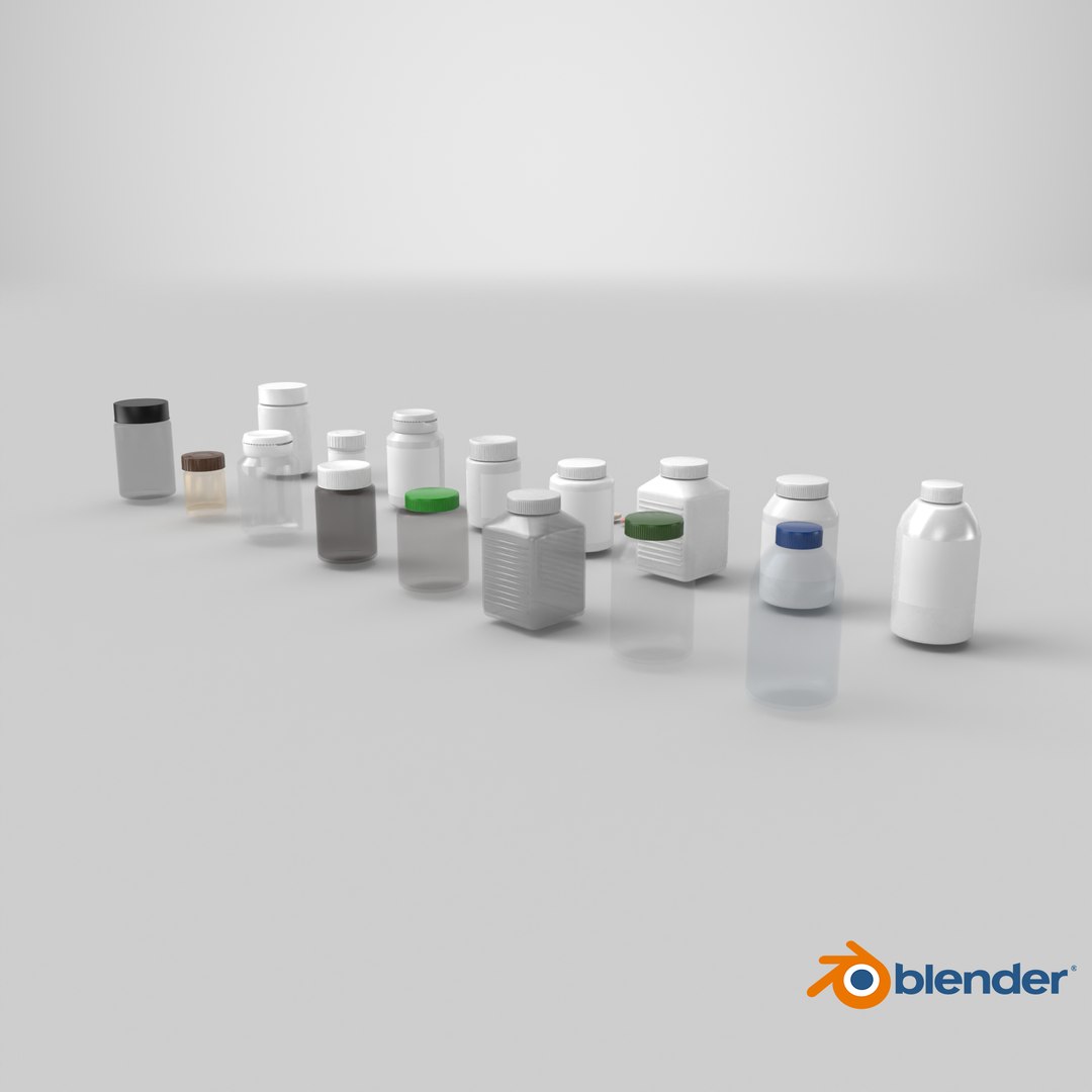 set of pill bottles 3D model https://p.turbosquid.com/ts-thumb/UT/Dleoz9/ZS/stemcell_blender_cycles_render/png/1750163552/1920x1080/fit_q87/f1de74236dc81b5deb1aeb624a8cf911a30dd165/stemcell_blender_cycles_render.jpg