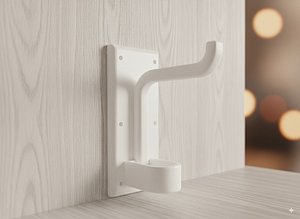 Headphone Wall Hook with Cable Cradle Hanger 3D model