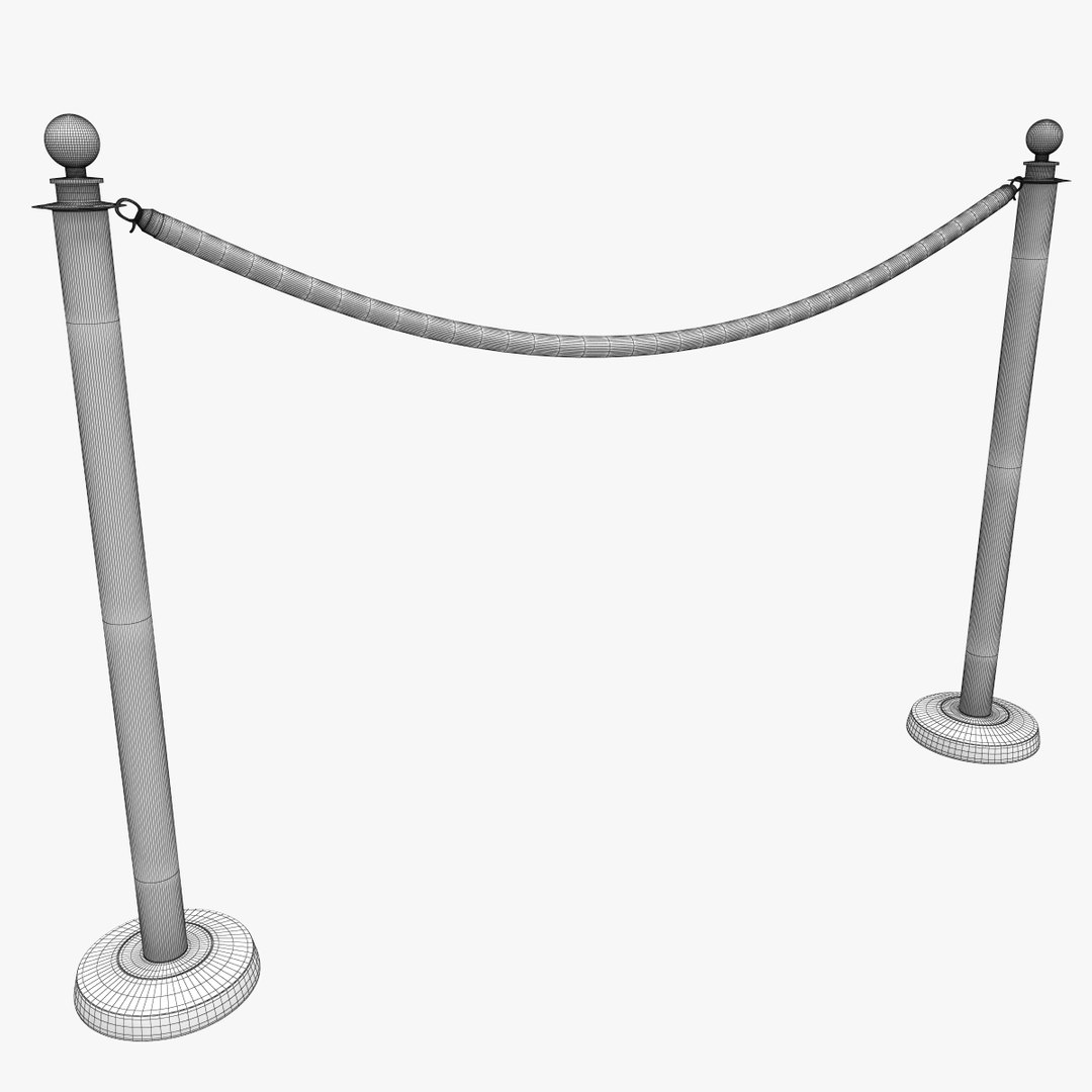 Velvet Rope 3D Model - TurboSquid 1322337