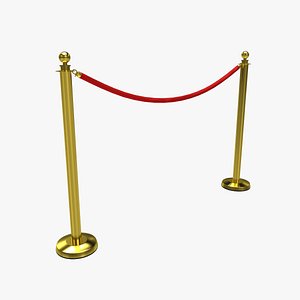 velvet rope 3D model