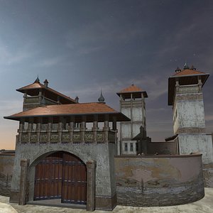 science fiction future fantasy building 3d model