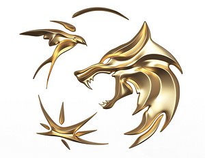 Bas-relief of wolves 3D