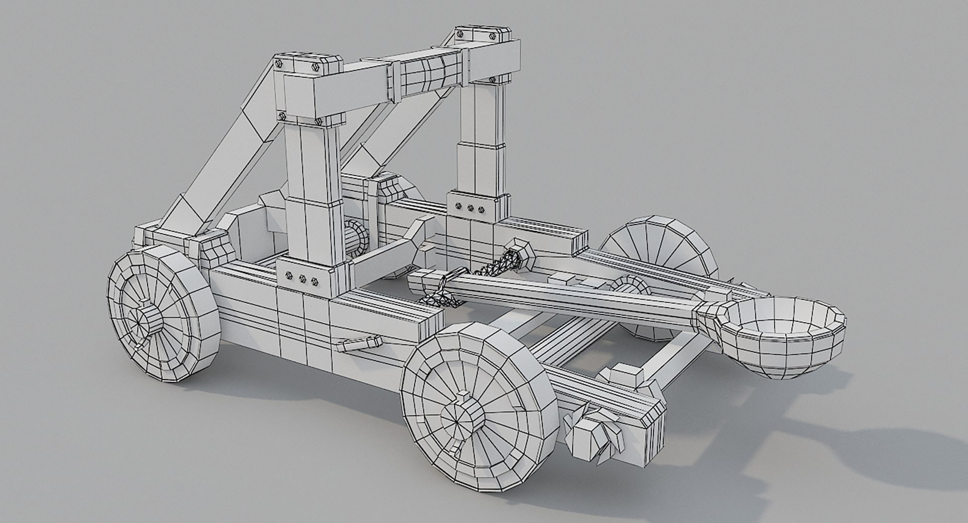 3D Medieval Wooden Catapult - TurboSquid 1736011