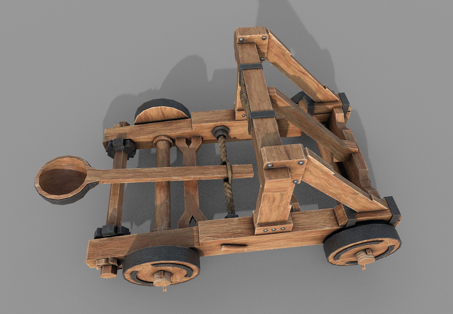3D Medieval Wooden Catapult - TurboSquid 1736011