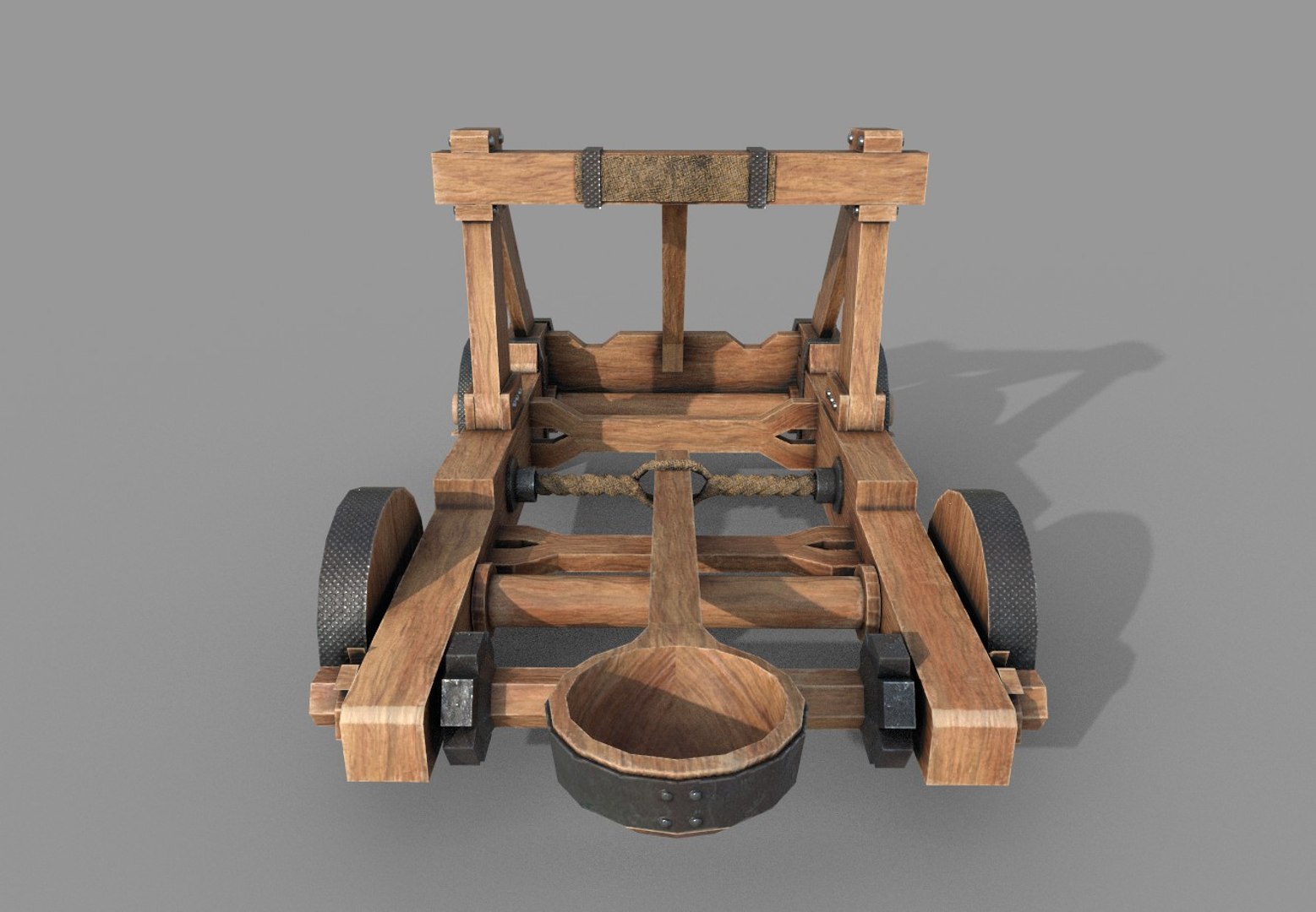 3D Medieval Wooden Catapult - TurboSquid 1736011
