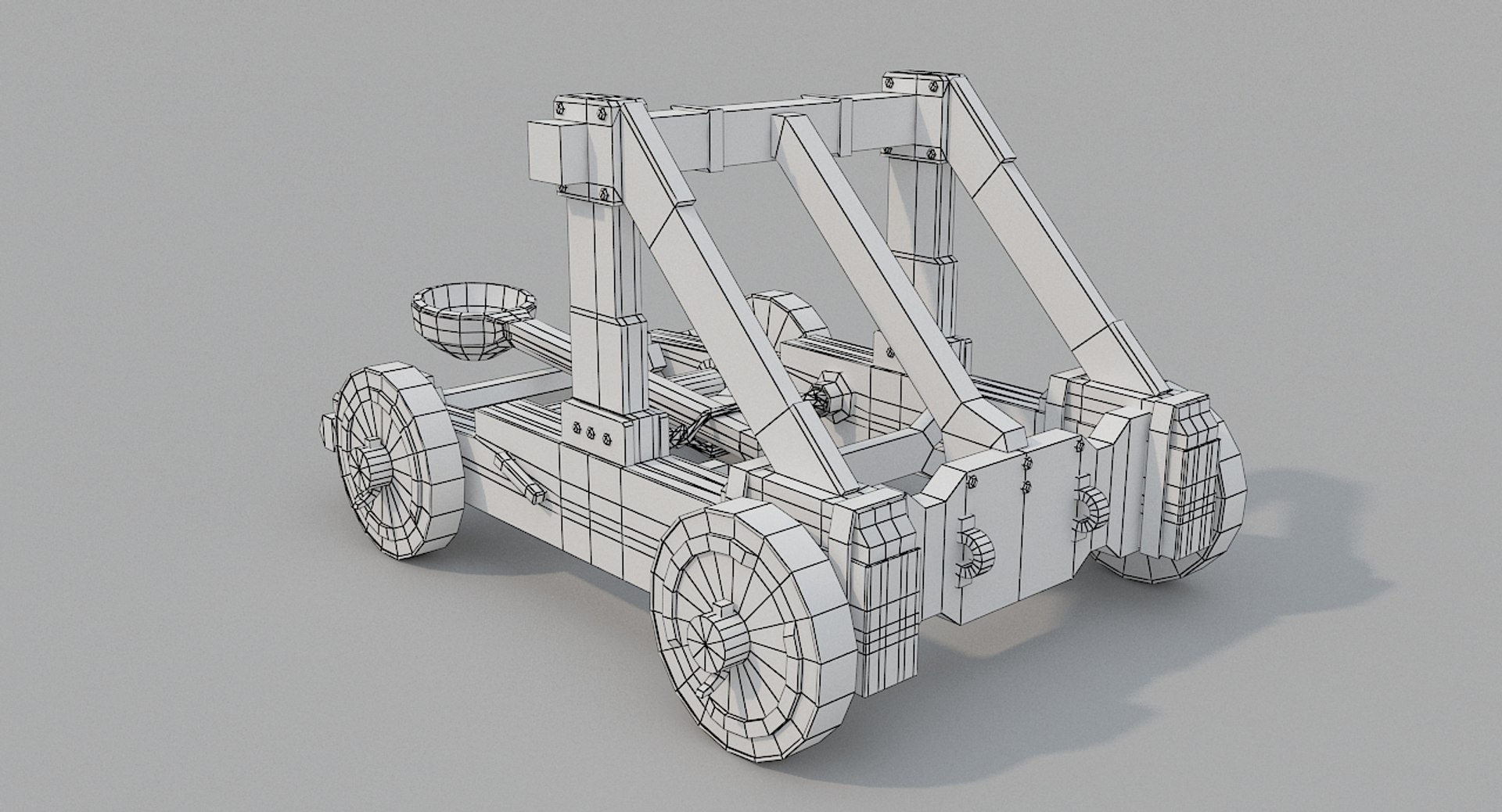 3D Medieval Wooden Catapult - TurboSquid 1736011