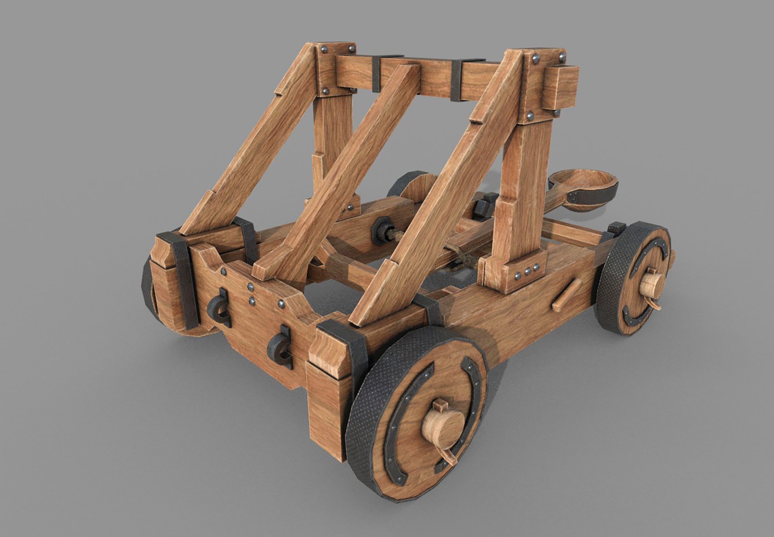 3D Medieval Wooden Catapult - TurboSquid 1736011