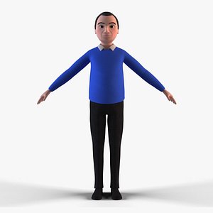 Cartoon Man Non Rigged 3D model