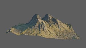 3D 8K Detailed Mountain Landscape 3 model