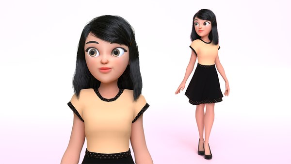 3D Nova Girl Cartoon Character - TurboSquid 1743326