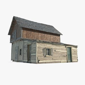 3D model Medieval wooden houses