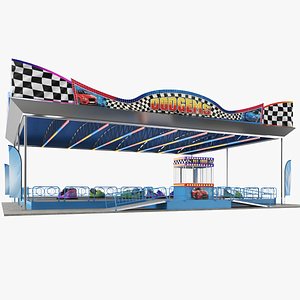 Dodgem Platform with Bumper Cars