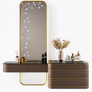 3D Dressing table with decor model