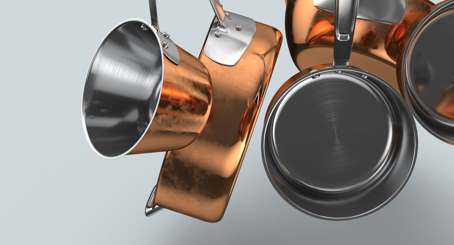 Kitchen-pan-rack-02---set 3D Model - TurboSquid 1315179