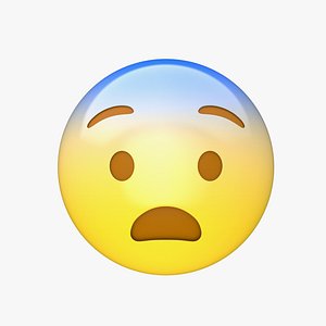 3D Apple Fearful Face model