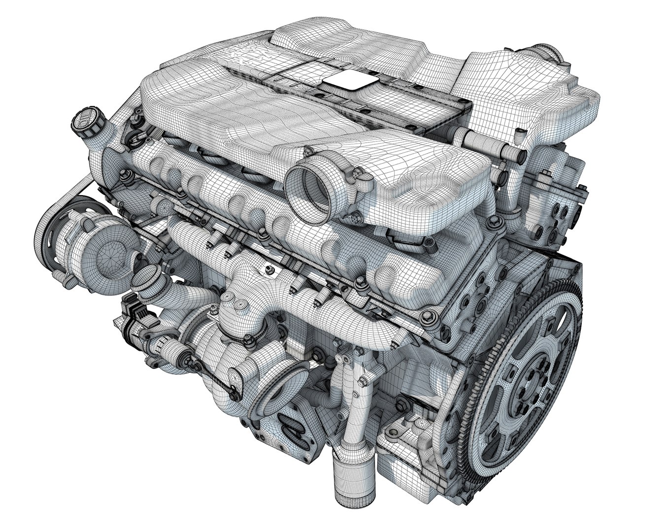 3D v12 engine cutaway - TurboSquid 1414544