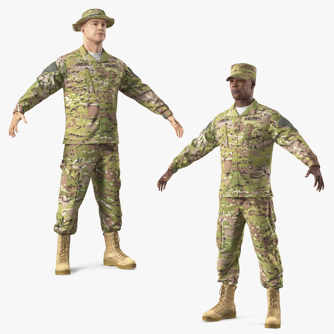 US Army Soldiers 3D Models Collection 3D model preview