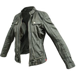 obj black leather jacket