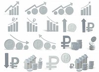 Item models for statistics and advertising and finance falls and rises and the Russian ruble
