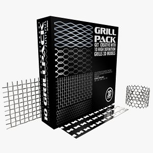 3d grill pack model