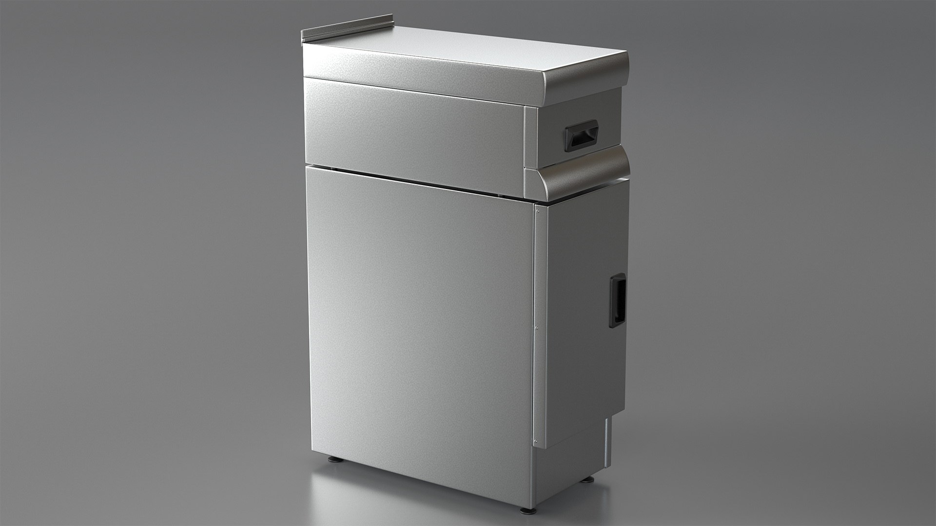Inox Worktop with Drawers 3D model preview